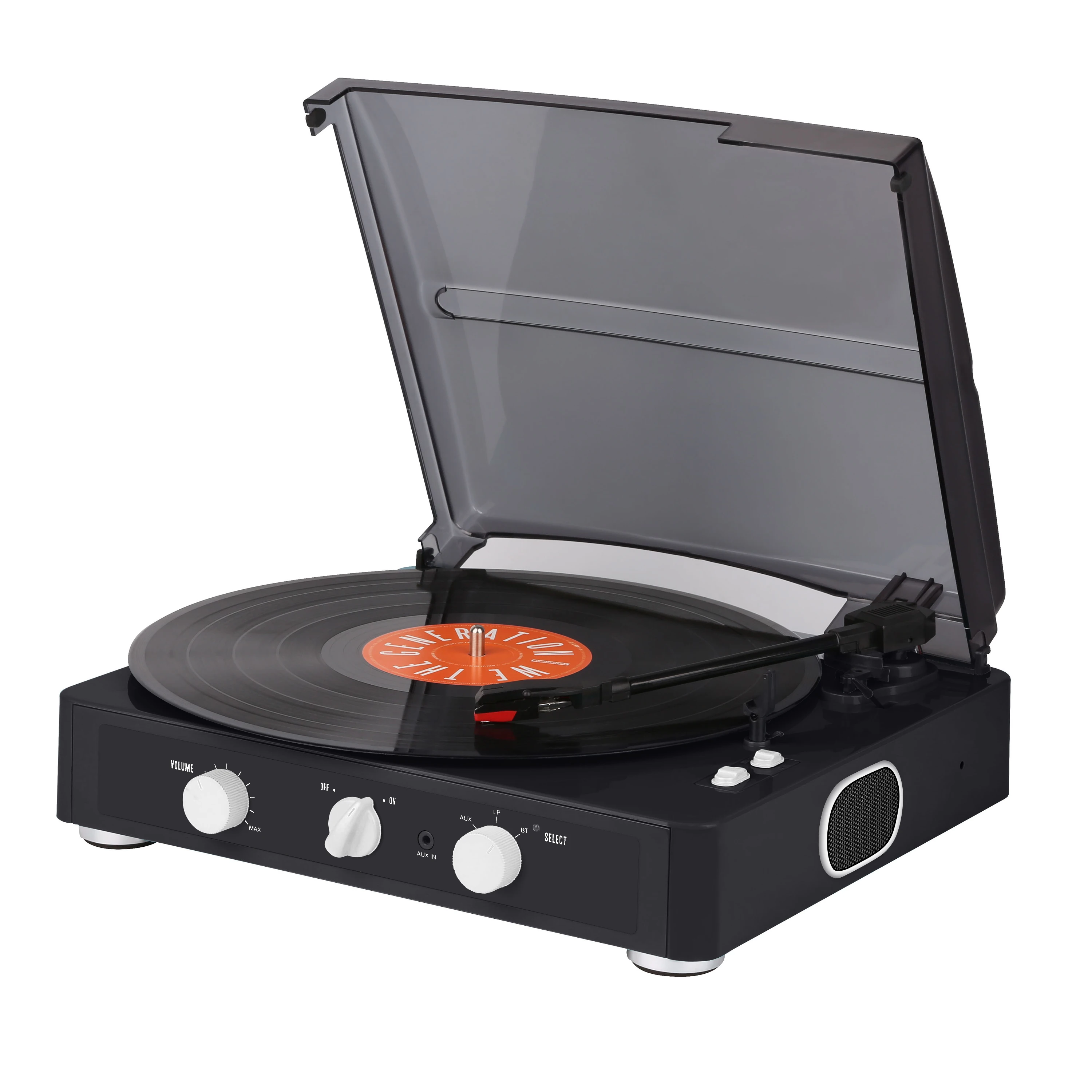 
Factory Record Player Streaming With Speaker 3-Speed Turntable, Vinyl LP with Built-in Speakers and Rechargeable Battery Green 