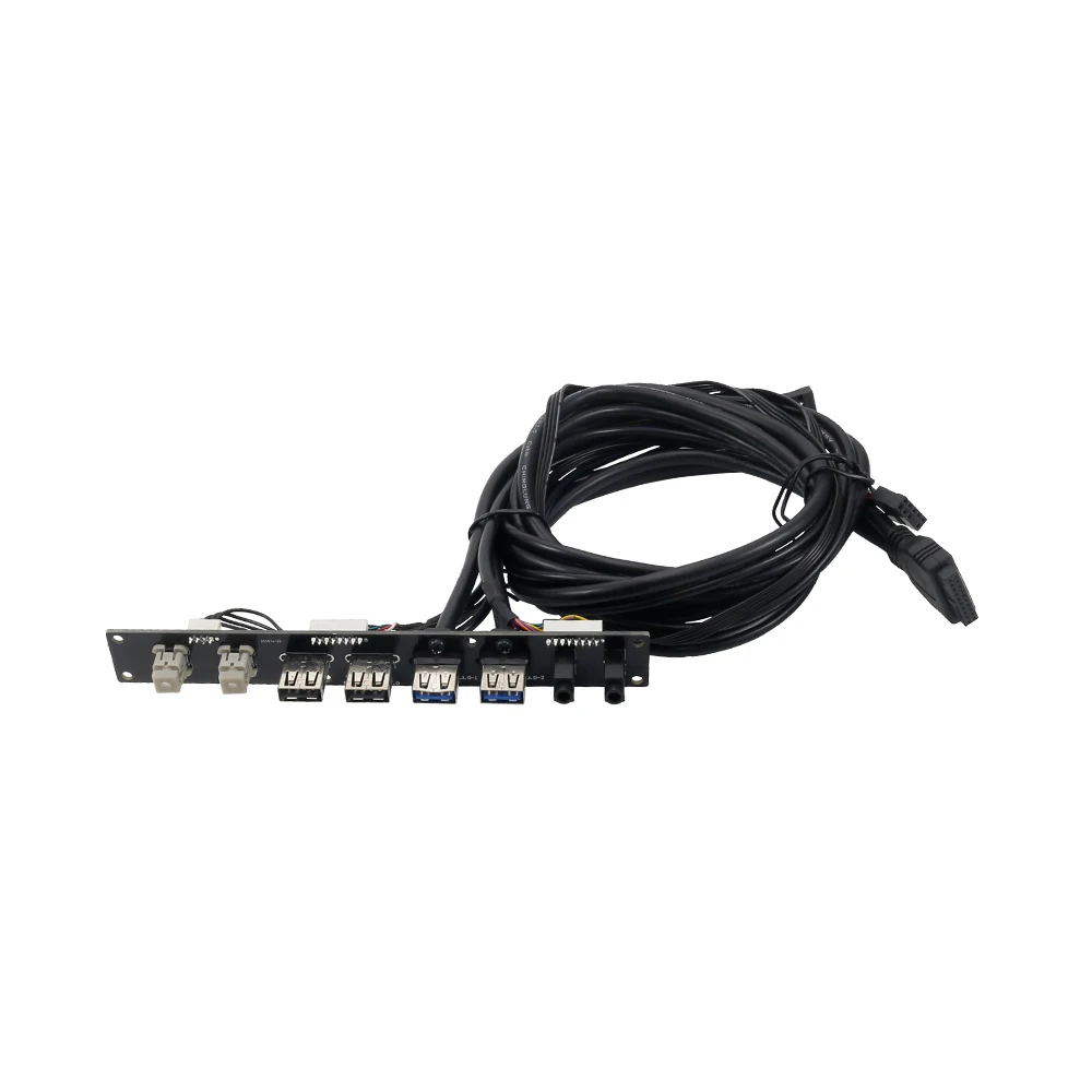 USB Front Panel Mounted Extension Cable 1 to 4 ports Dual USB 2.0 Double USB 3.0 Audio Input Output PCB Circuit Board