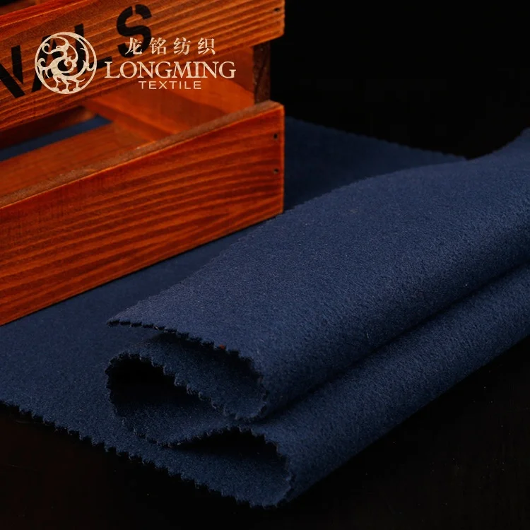Wholesale price PVE polyester viscose elastane double face brush woolen fabric for coat