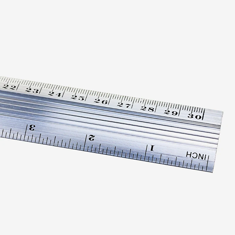 Promotional Multi Size Metal Straight Ruler15cm/20cm/30cm Customized  Aluminum Ruler  Office Measuring Tool