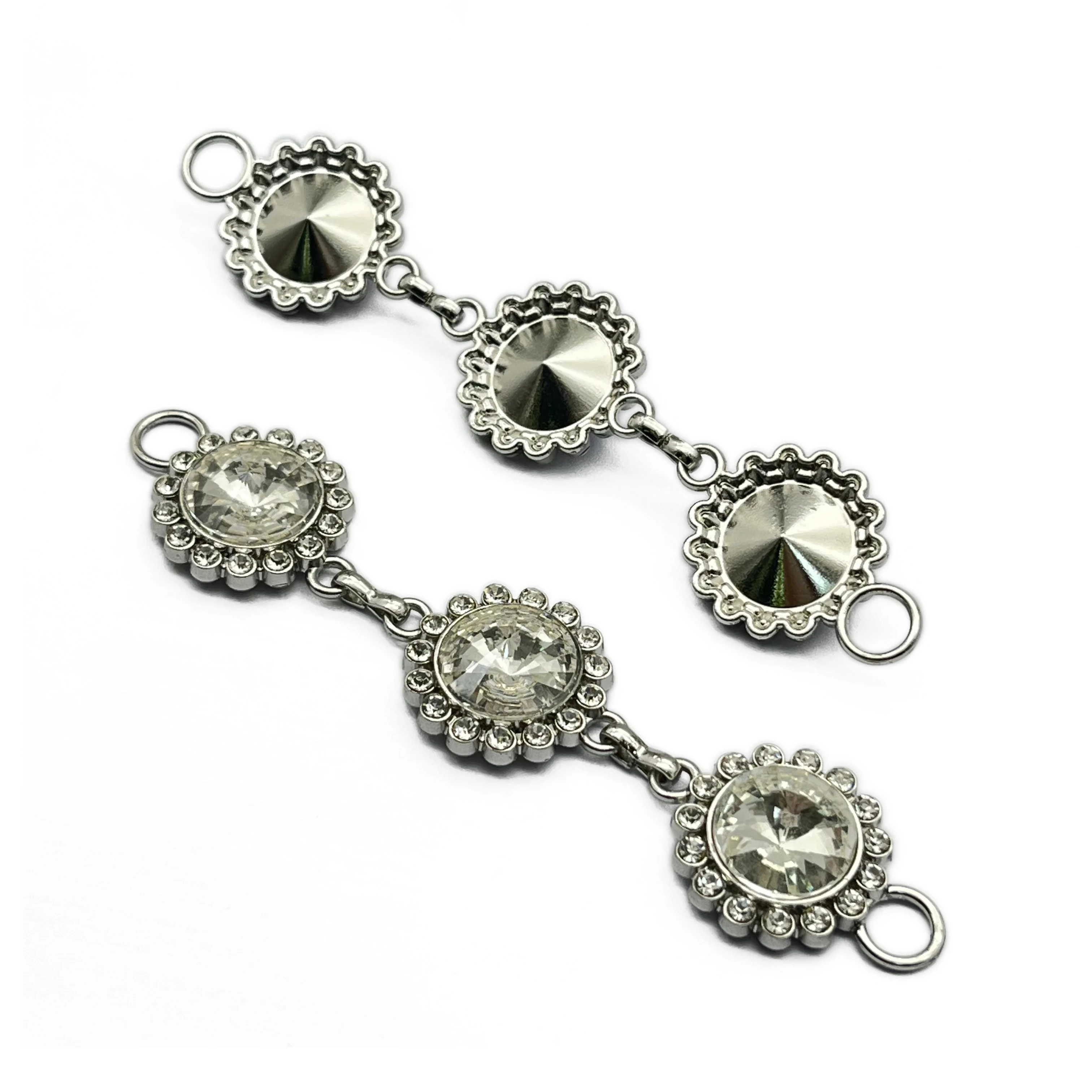 Eco-friendly material alloy chain women Rhinestone Shoe Chain Shoes Buckle for Sandals Flats Shoe Accessories