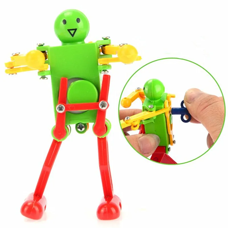 Kawaii Clockwork Timer Dancing Robot Wind-Up Toys  Kids Gift Wisted Ass Dance Robot Novelty gag toys