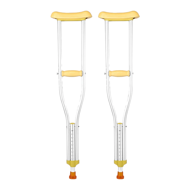 Nursing Care Equipment Lightweight Aluminum Alloy Underarm Armpit Crutches Quickfit Walking Stick Cane for Handicapped