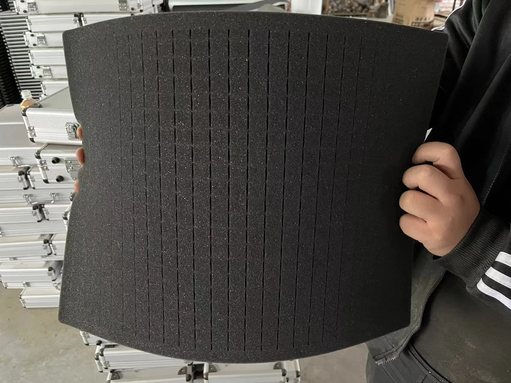 Portable Hard Carrying Case, Customizable Diced Foam for Wireless Microphone, Camera, Electronics, Tools