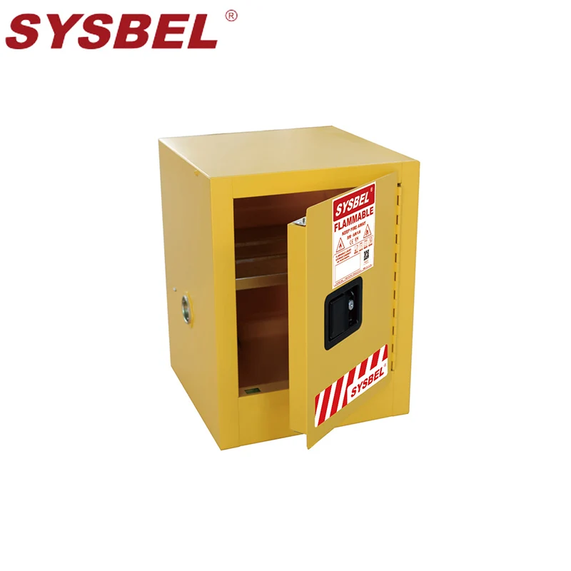SYSBEL CE Approved OSHA Standard 4 Gal 15L Single Door Cheap Flammable Liquids Cabinet Lab Storage Cabinet