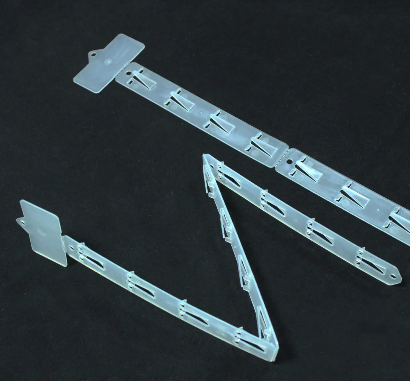 
supermarket hanging clip strip 12 hooks on shelf 