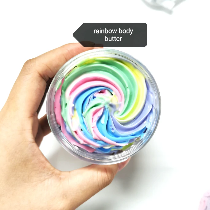 Wholesale Private Label Strawberries Blueberries Vegan Natural Organic Moisturizing Rainbow Whipped Shea Butter Body Butter