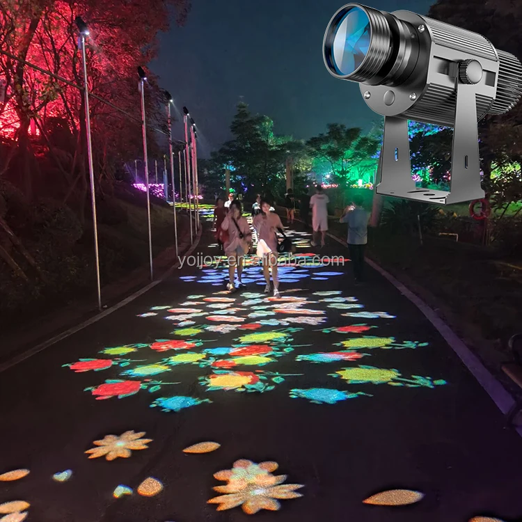 YoiJoys outdoor waterproof 25w high power super bright door projector outdoor video projection custom business sign