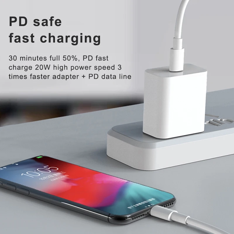 Wholesale Quick Charger Data Cable Usb C Phone Charger US Plug Pd 20w Wall Charger For Iphone