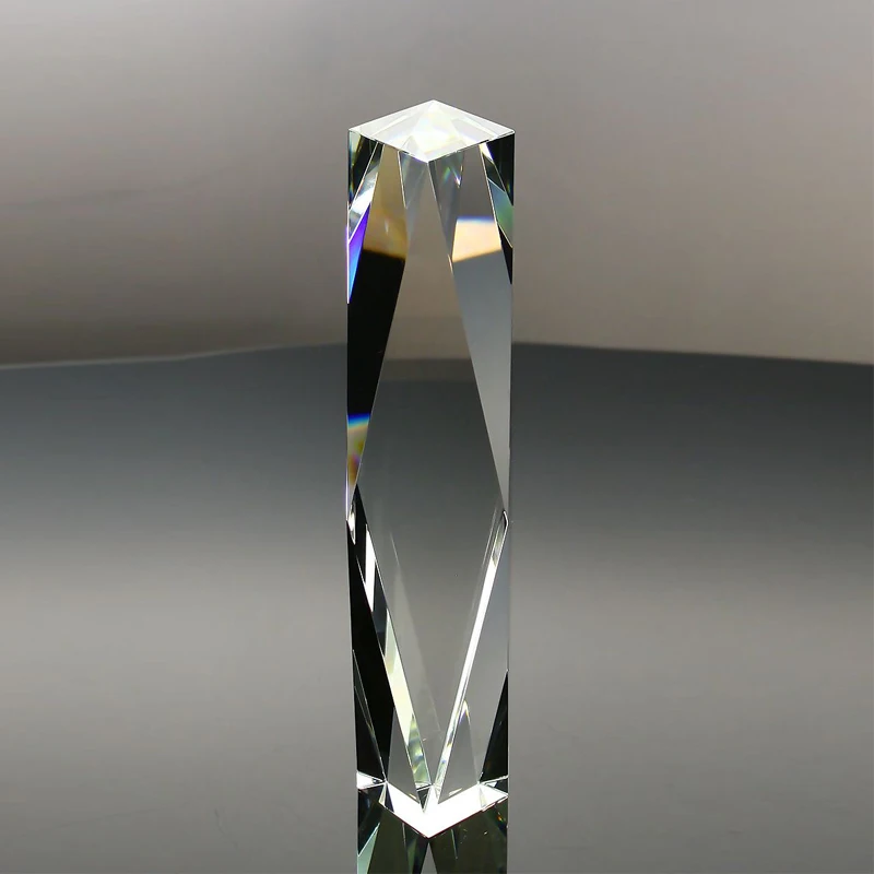 ADL Crystal Diamond Rhombus Star Glass Trophy High-Quality Making Machine Blank Crystal Trophy with Customized Logo