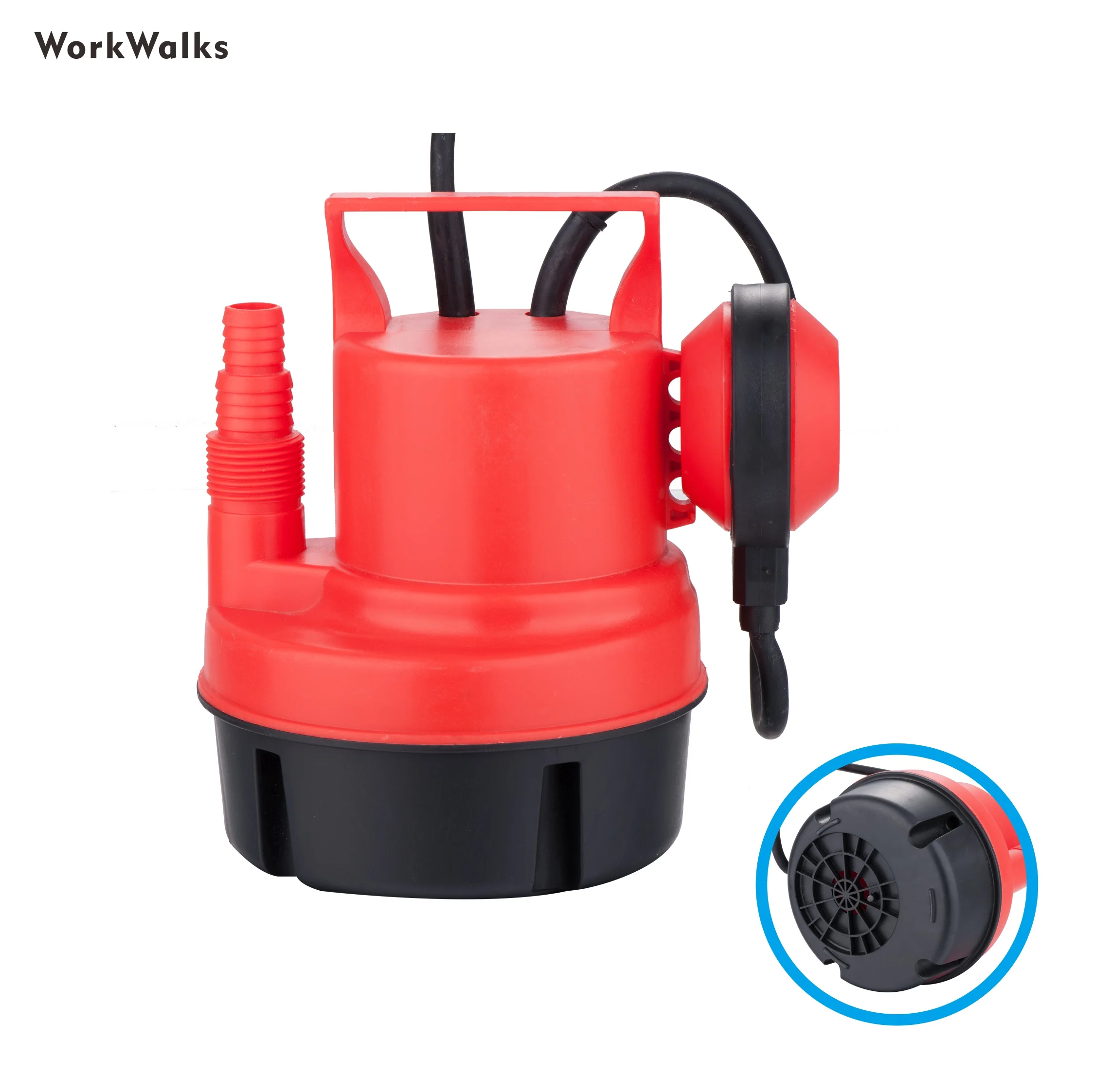 250W Small Smart Mini Clean Water Submersible Pump With Plastic Case With Float Switch