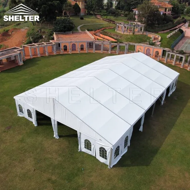 Outdoor Pvc Large Luxury 500 People Commercial White Aluminum Frame Wedding Tent