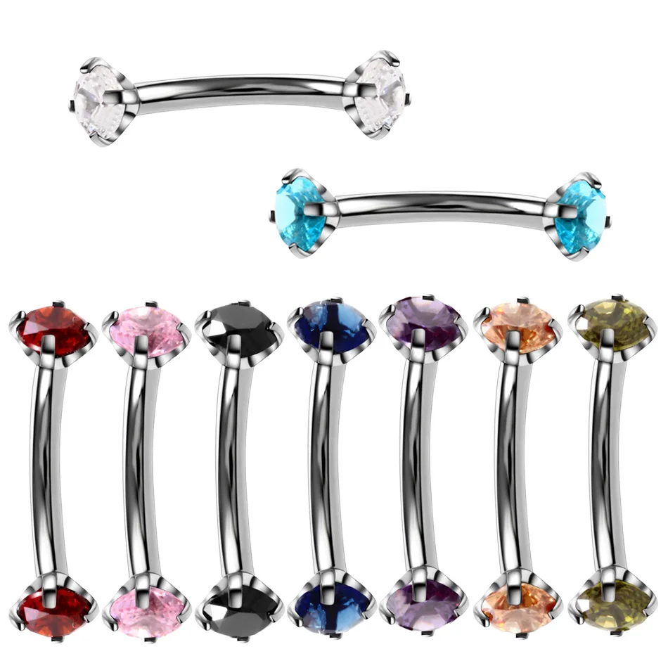Hot trend mini diamond lip stud stainless steel jewelry piercing eyebrow studs nose ring wholesale