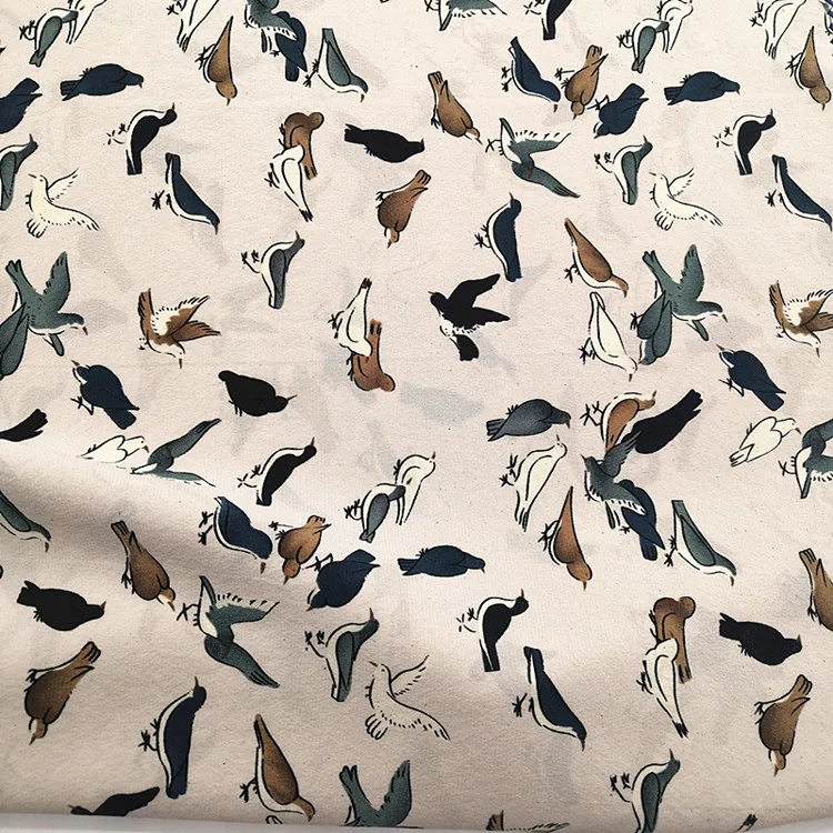 Изготовленная на заказ шелковая ткань крепдешина с принтом и песком для платьев и одежды