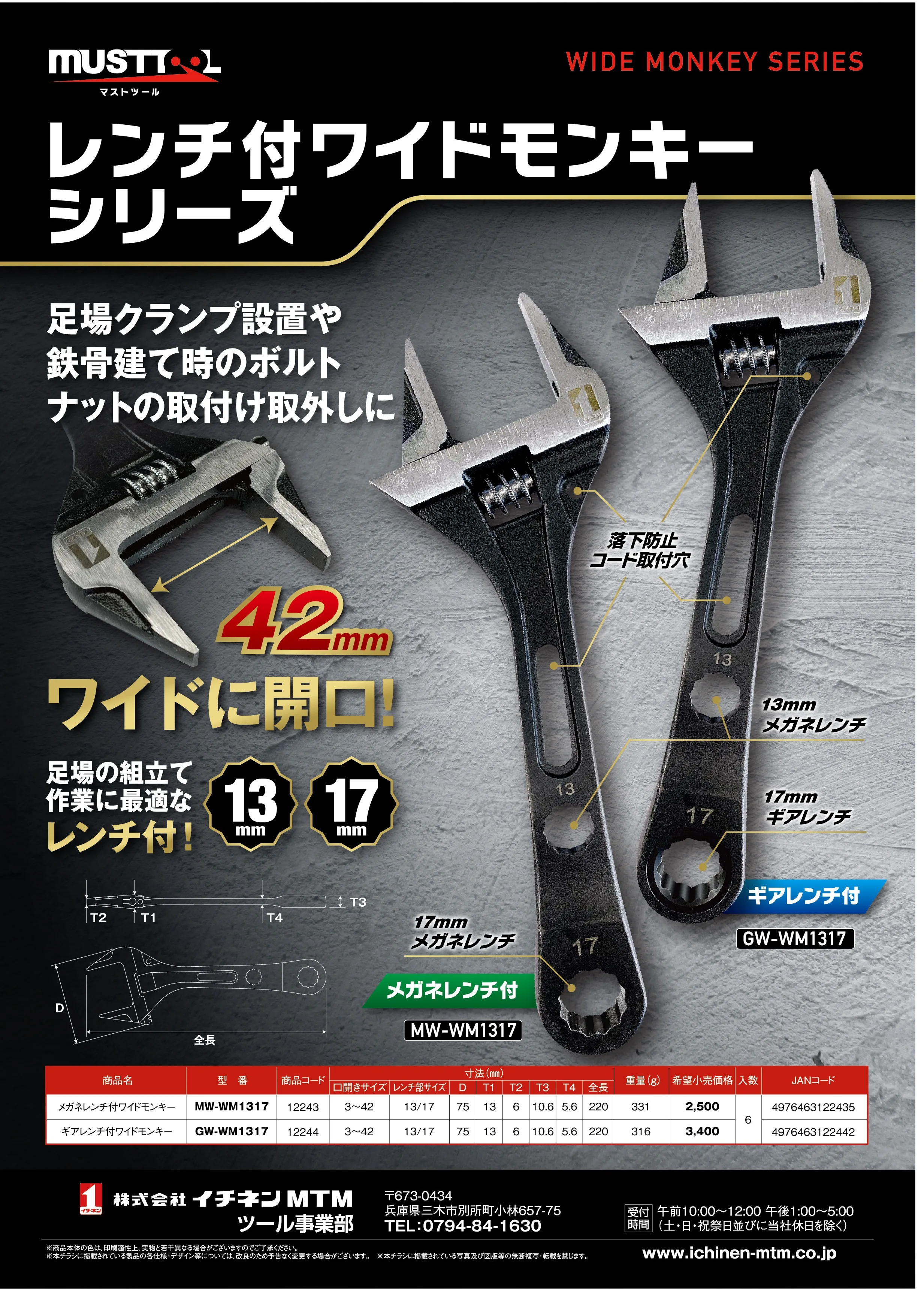 Wide monkey high quality wrench steel bar bending hand gripping tool