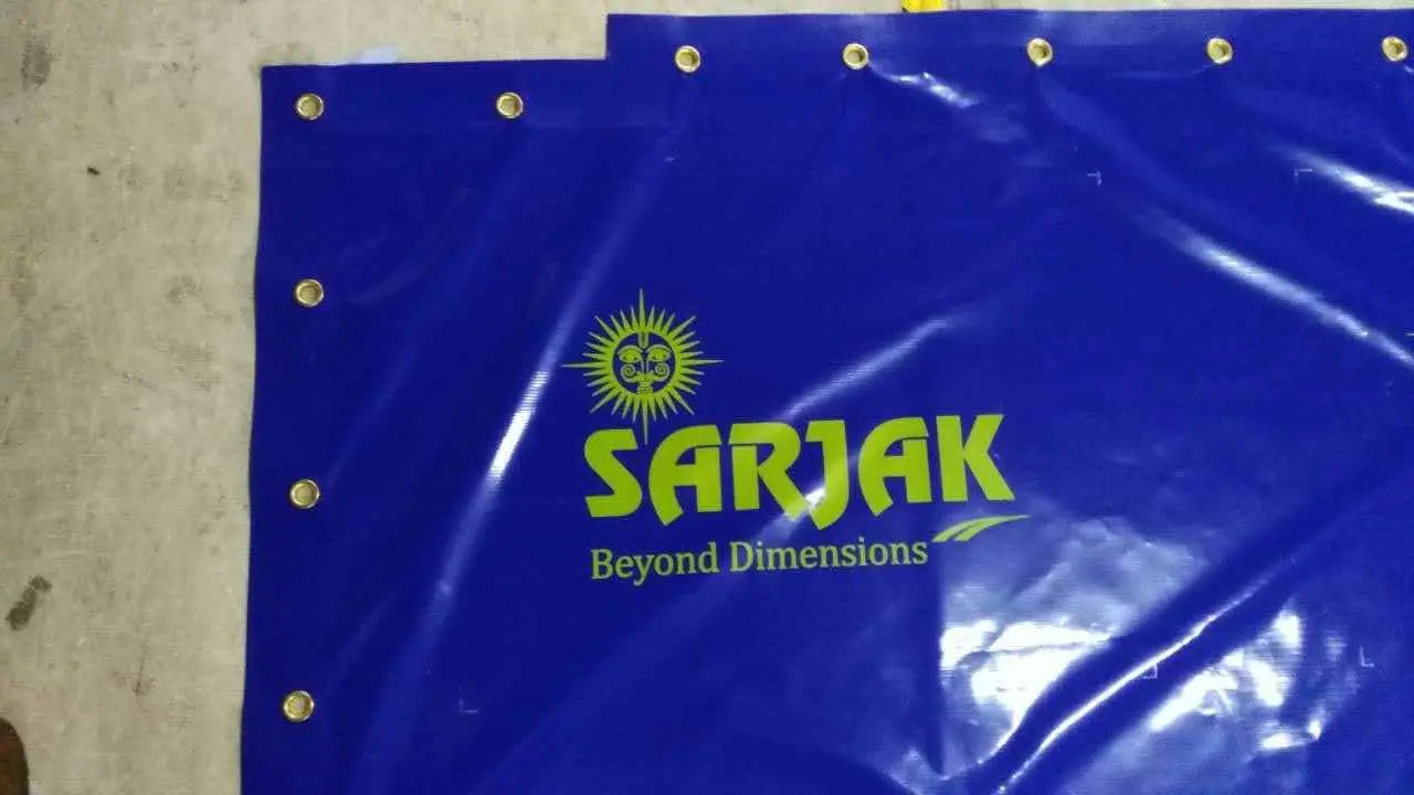PVC Laminated flex banner--Blockout one side printable 500D*500D 9*9 440gsm truck tarpaulin