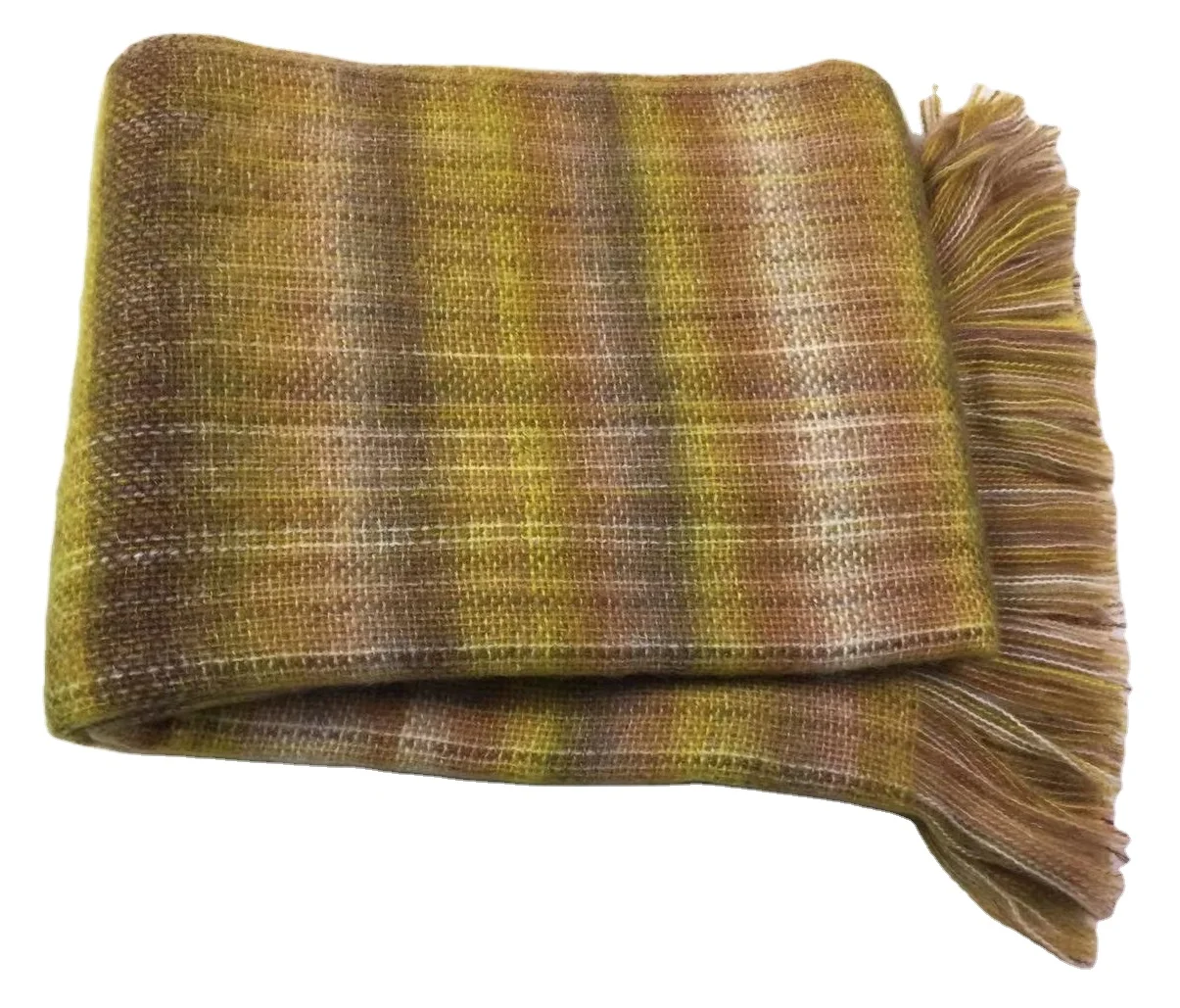 Fashionable soft scottish plaid tartan acrylic throw blanket
