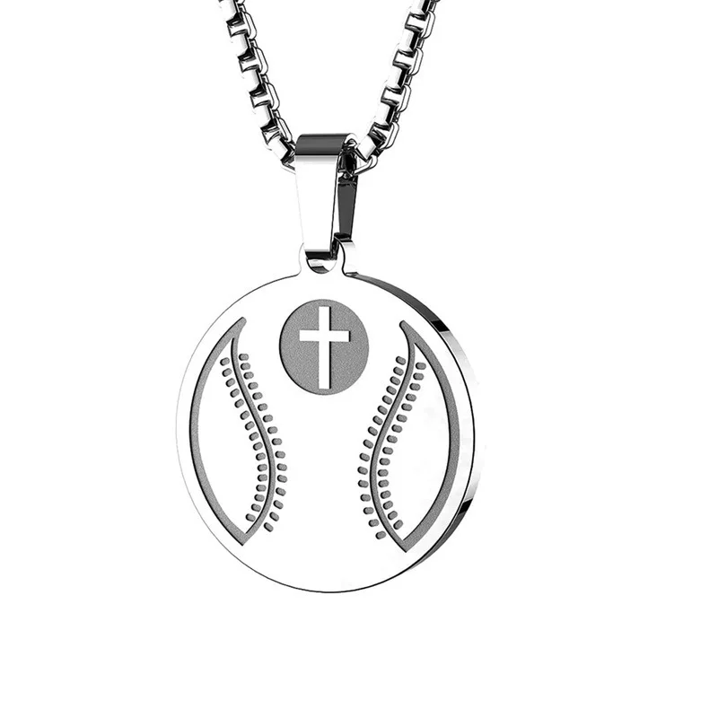 Hot selling stainless steel basketball sports style ball pendants, necklaces, high-end accessories wholesale