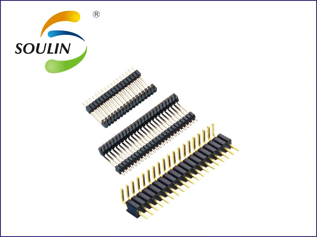 Позолоченный штыревой разъем 2,0 мм, двухрядный прямоугольный штыревой разъем для Ardunio