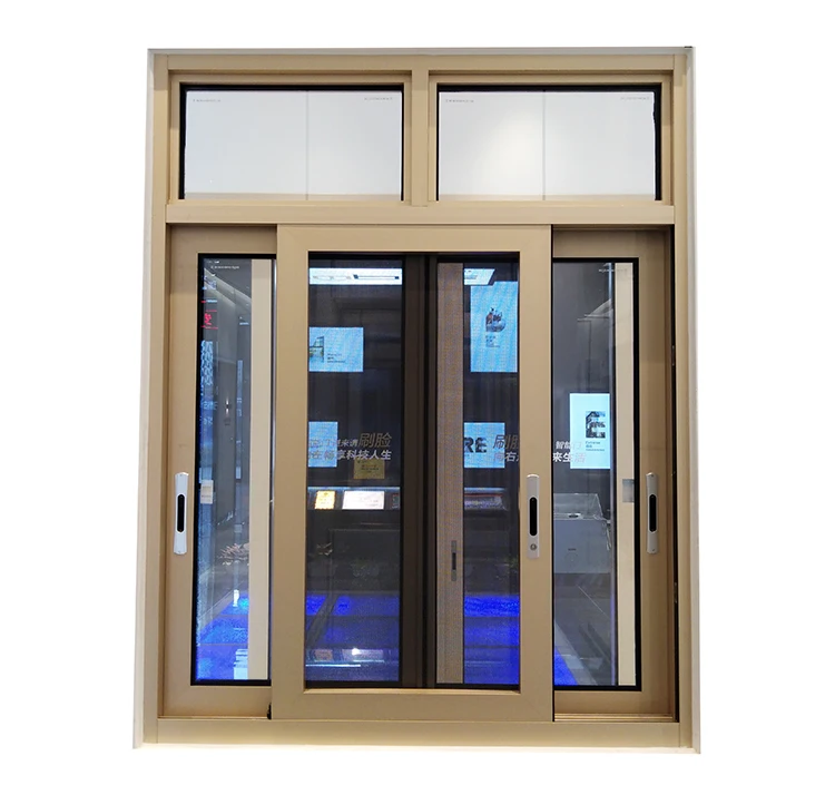 
EEHE Customized Aluminium Sliding System Double Glazed Tempered Glass Window With Mosquito Net 