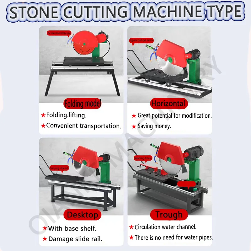 New Stone Cutting Machine with Engine Motor for Marble Cutting Diamond Saw Blade Multifunctional Concrete Block Cutting Machine