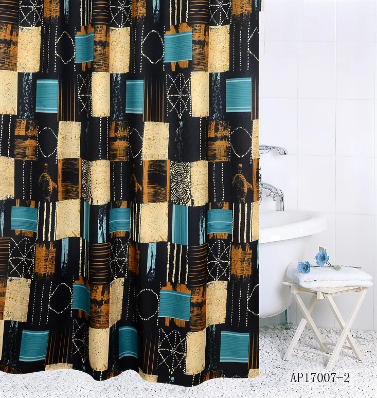 Top Quality Custom Printed Hoom Curtain Textile Dressing Decorative Polyester European Luxury Shower Curtain