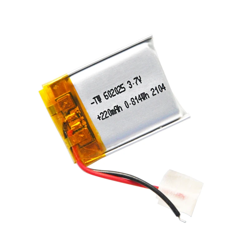 Factory price best quality rechargeable lithium ion polymer battery 602025 3.7v 250mah for GPS/smart wearables
