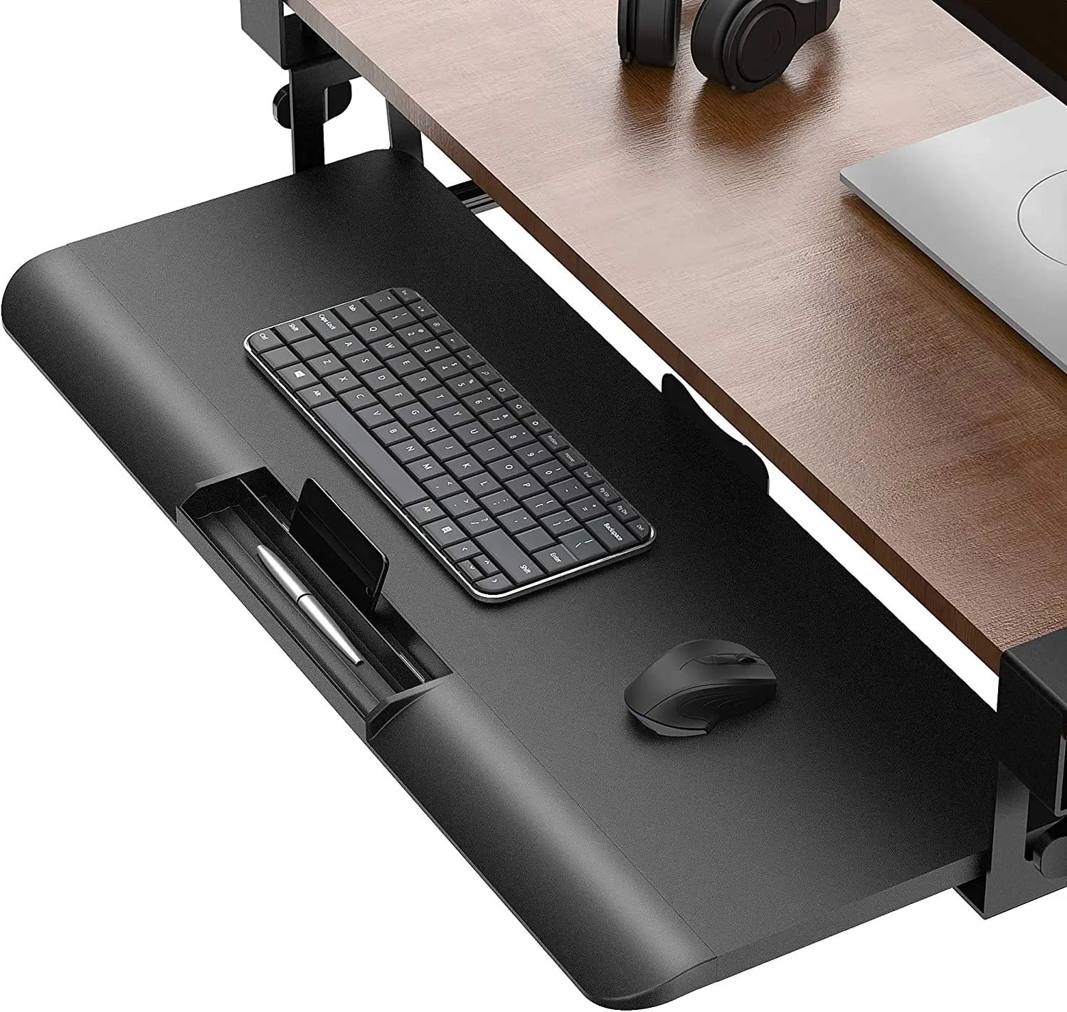 Modern Keyboard Tray Clamp-on computer Keyboard Tray under table Desk Accessories