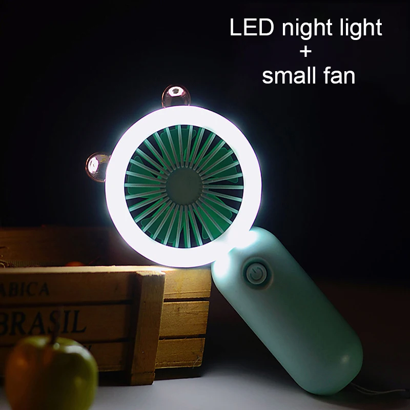 Hand Holding Mini USB Folding Plastic Electric Cute Cordless Leafless Hand Desktop Small Flexible Car Fan Portable Cooling