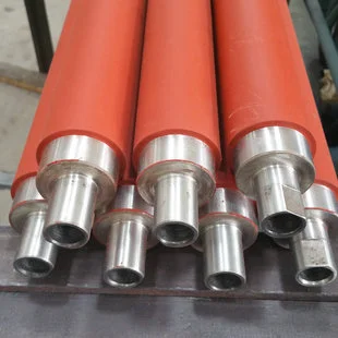 Custom industrial silicone rubber roller PU rubber coated rubber roller