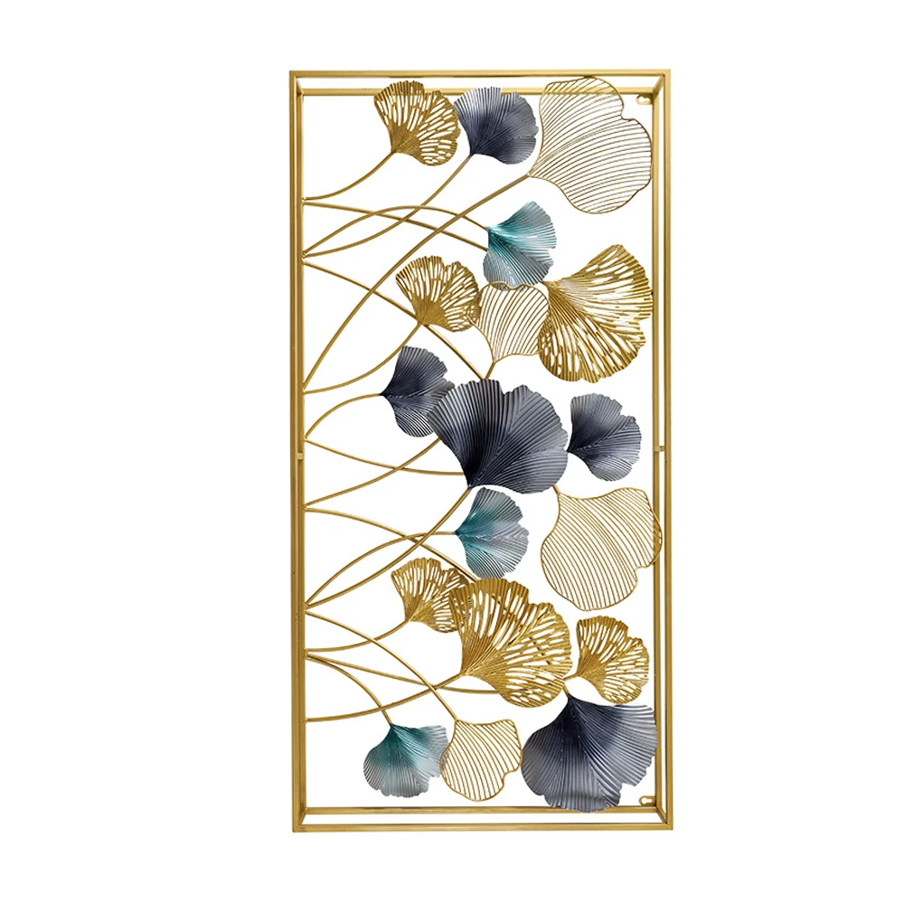 Creative Elegant Iron Art Ginkgo Leaf Wall Hanging For Living Room Sofa Background Home Decor