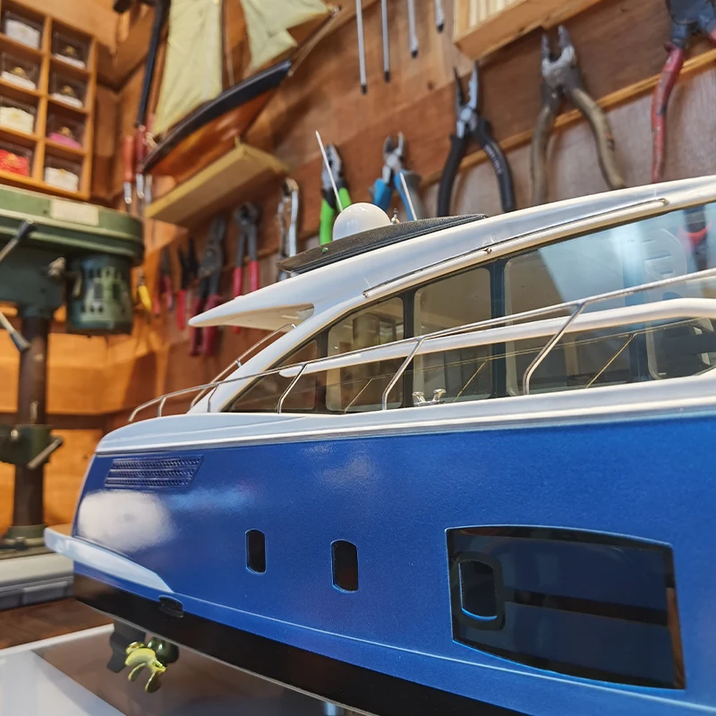 Handmade Plastic Crafts Featuring Sunseeker Princess Other Yacht Brands Gift Boating Customized 75cm Riva Yacht Ship Model