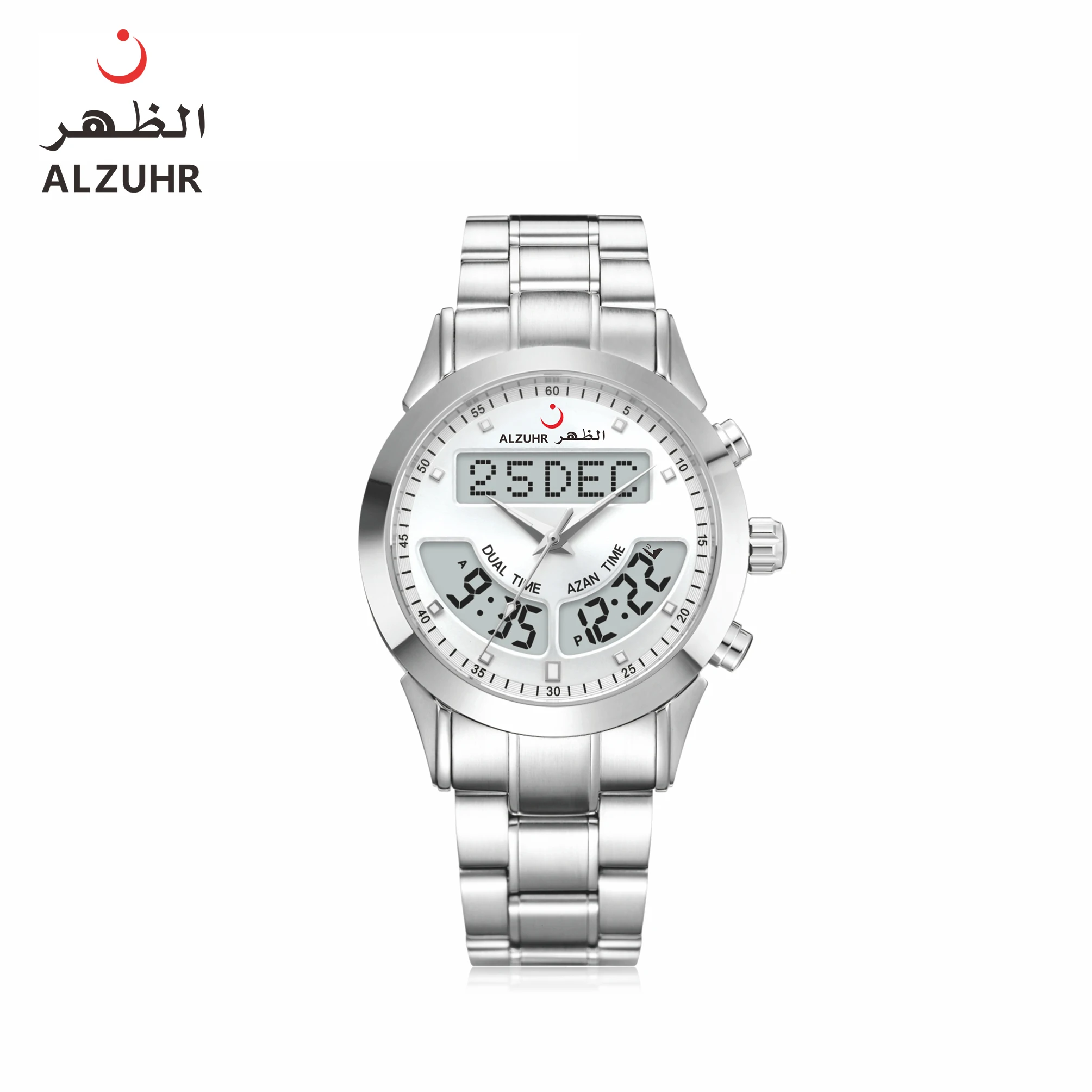 Best Wholesale Price Hijri Calendar Arabic Dial Luxury Men Alfajr Watch For Reminder Prayer