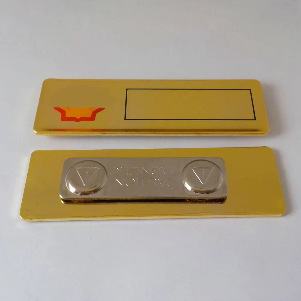 Wholesale blank name plates ID Nameplate Silver Gold brass Alloy Name Tag 60mm