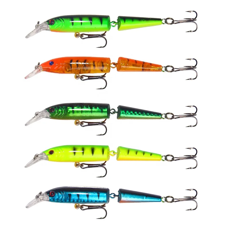 Два сегментированные 10 5 см/9g совместных рыбий жесткая Приманка Minnow приманки искусственные рыболовные