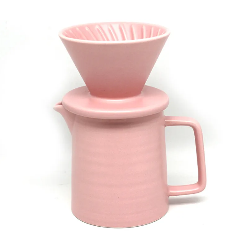wholesale Coffee Drip Filter Cup Permanent Pour Over Separate Stand Ceramic Coffee Dripper