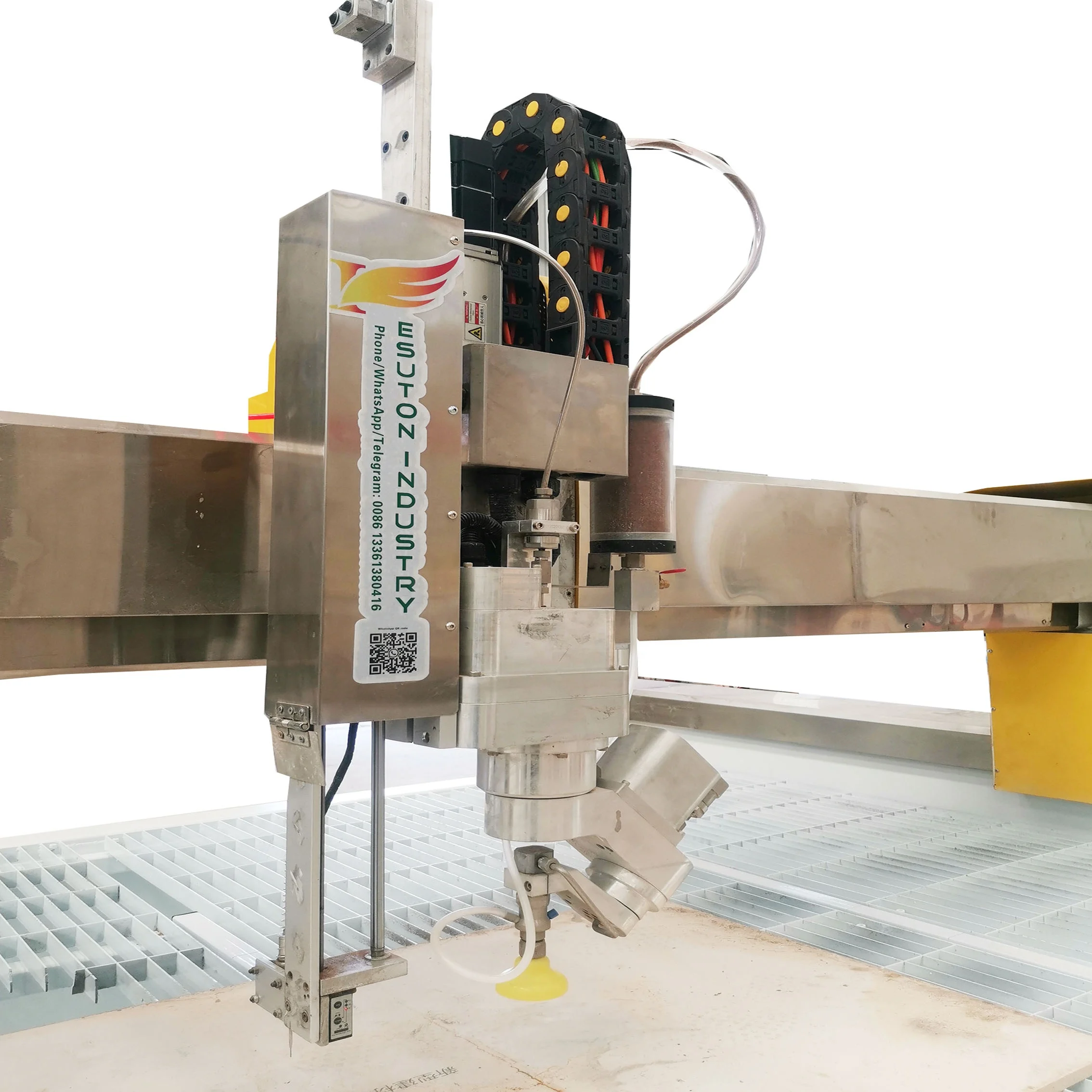 Granite marble porcelain glass water jet cnc cutting machine  AC 5 Axis water jet cutting machine