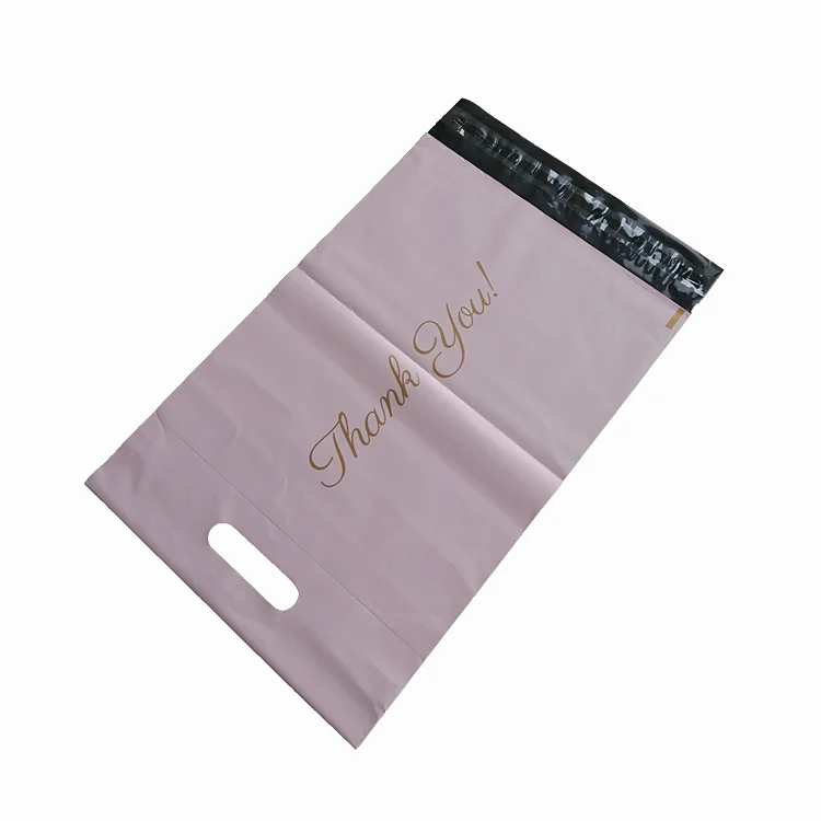 
Custom Printed Poly Mailer Bag Shipping Plastic Envelope Self Adhesive With Handle Easy To Carrying 