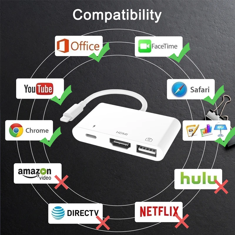  Освещение к USB HDTV разъем 4k Цифровой AV адаптер для Apple