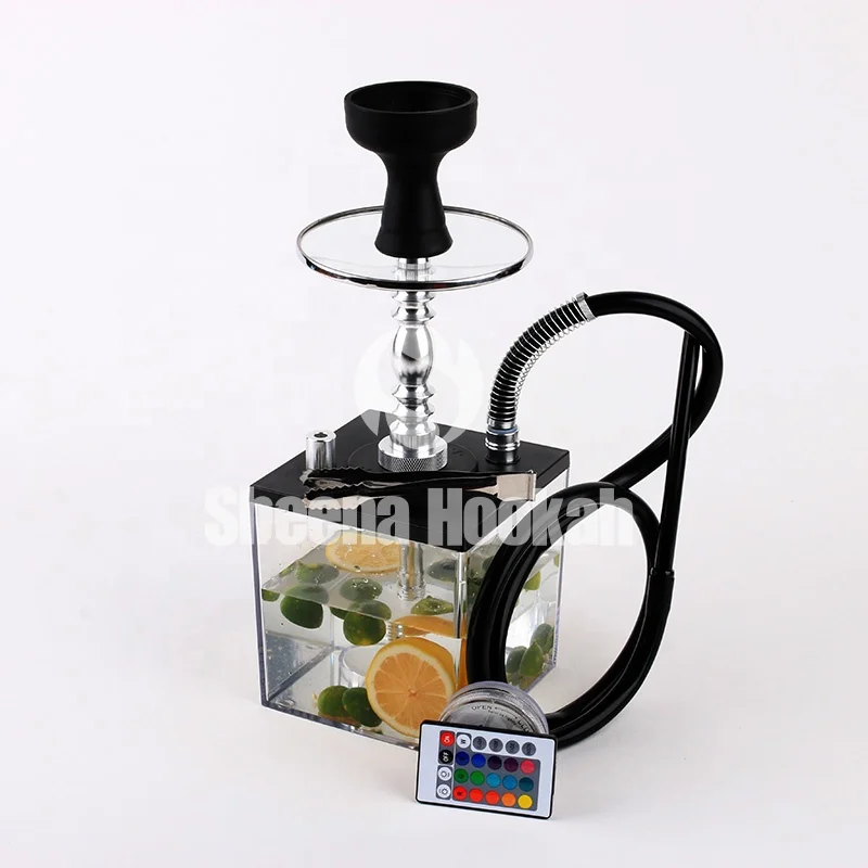 New smoke hookah set shops supplies cube hookah with Large Opening Easy wash design shisha hookah