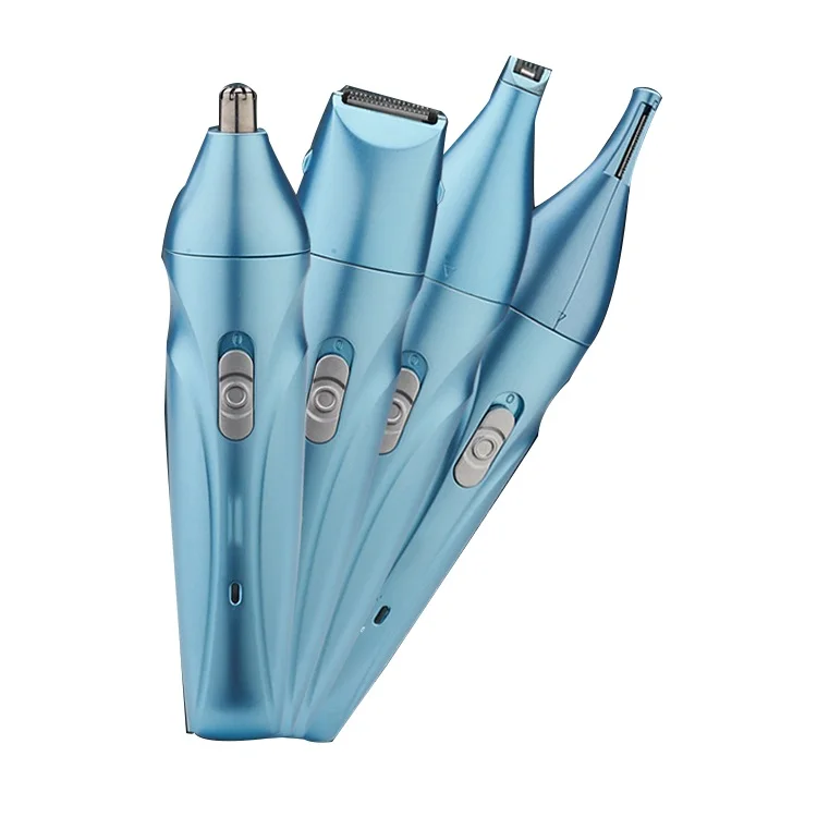 4-in -1 wireless nose hair trimmer rechargeable electric eyebrow ear facial eyeball nose hair removal ear trimmer men