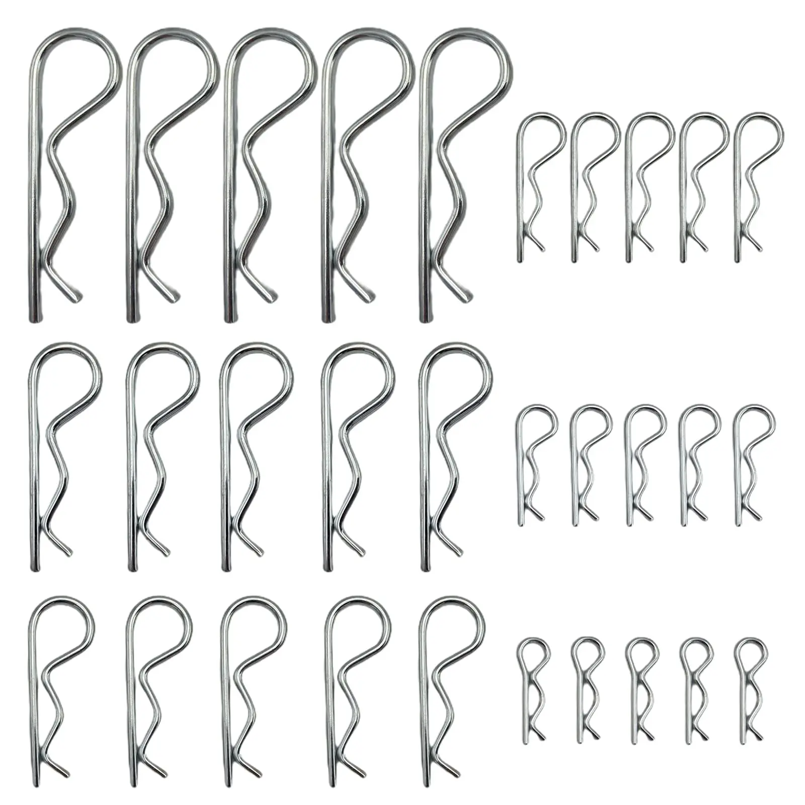 WK.HARDWARE Cotter Pins Zinc Plated Spring Fastener Assortment Kit, Heavy Duty Cotter Hairpin for Hitch Pin Lock Systems DIY