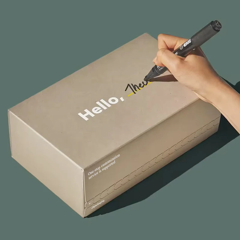 Custom Logo Cardboard Shipping Box With Zipper Strip Commerce Mailing Adhesive Tear Strip Open Postal Self Seal Mailer Box