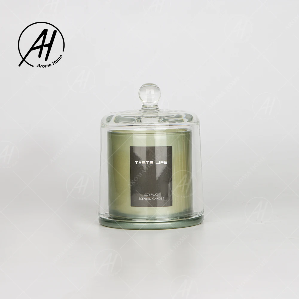 AROMA HOME Hot Sale Home Dor Bulk Wholesale Luxury Aroma Fragrance Glass Cover Organic Soya Eliminator Scent Soy Wax Candle
