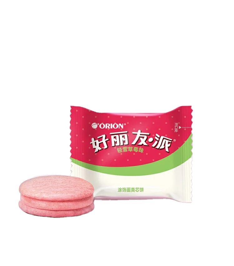 
ORION Strawberry mini cake pie snack/Sweet Taste single/individual pack cake snack/delicious macaron 