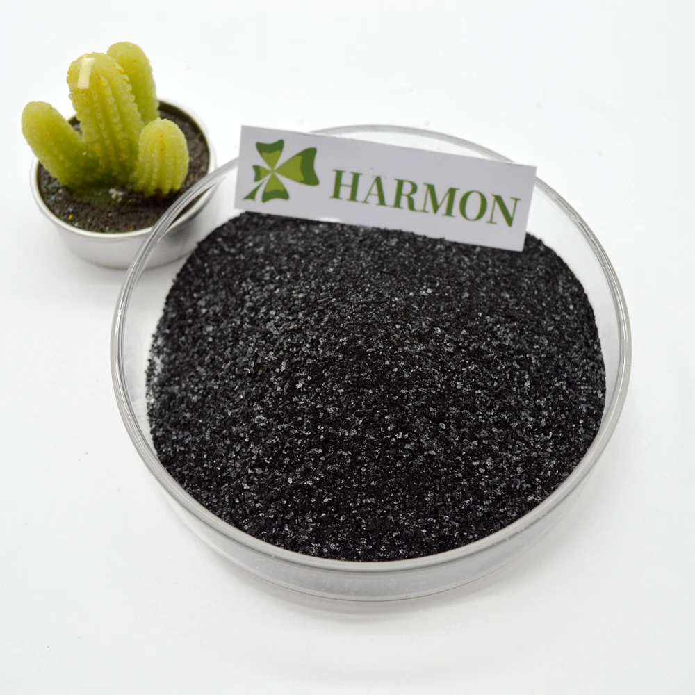 Заводская горячая Распродажа блестящая хлопья супер ГУМАТ калия 98% удобрение 100% водорастворимое 85% 90% Ph