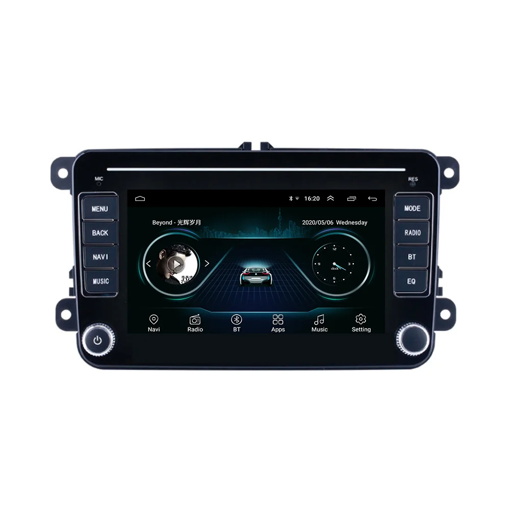  Автомагнитола 2DIN 7 дюймов Android Gps-навигация BT Wi-Fi для Volkswagen Vw Skoda Golf