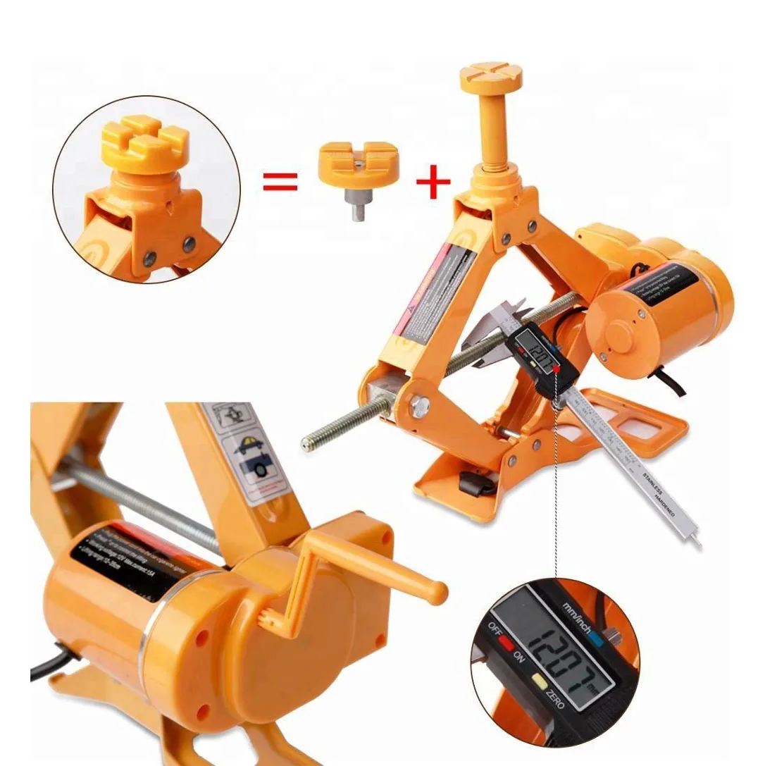 CE ISO Professional Portable Durable DC12V 3Tons Auto Electric Screw Scissor Jack for Car SUV Quick Repair