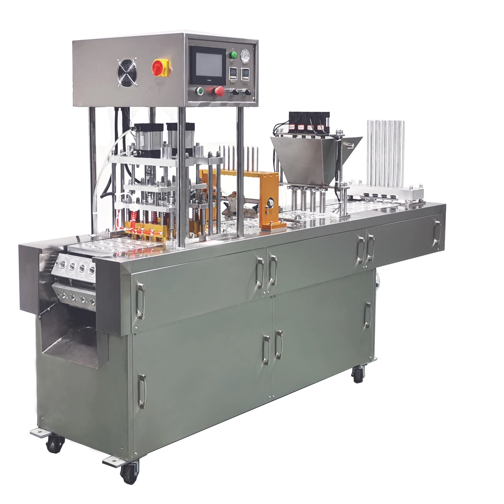 Automatic rotary coffee capsule filling sealing machine