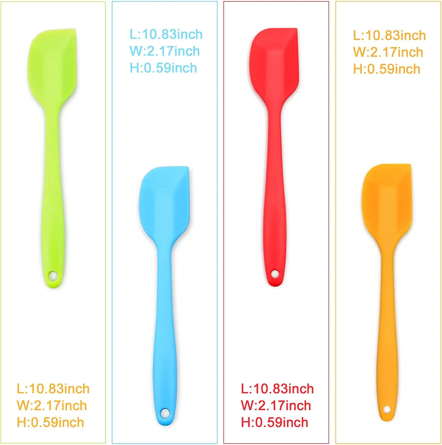 Kitchen Baking Non-Stick Spatula Heat Resistant Bouncy Silicone Rubber Silicone Food Scraper For Nonstick Cookware Cooking
